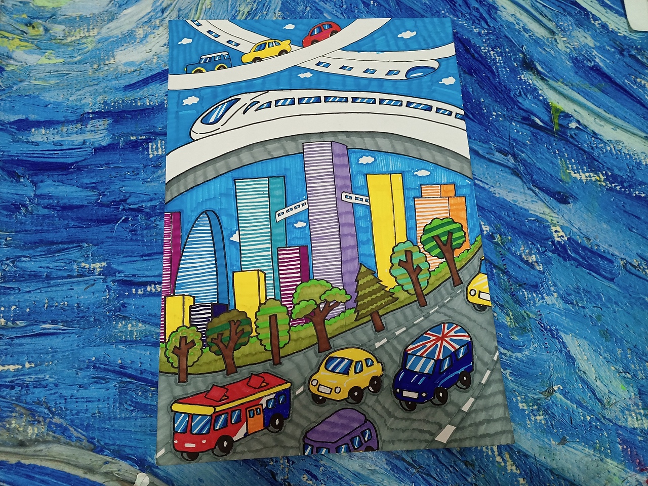 星光校园上色过程