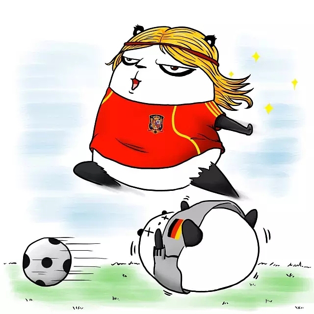 为什么直男那么爱看欧洲杯?(图ZNTE1MTQ4MTY=) - 艺术插画 - 站酷设计师熊猫窝原创素材 - 站酷ZCOOL