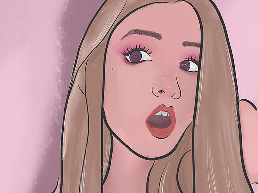 粉紫色女孩（個人主頁-ZNDUzMjE1NDg=） - 創(chuàng)作習作 - 站酷設計師智一幾原創(chuàng)素材 - 站酷ZCOOL