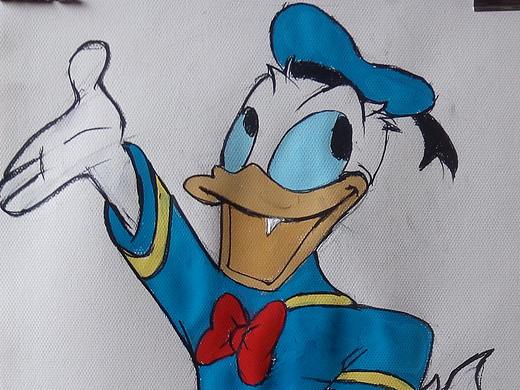 水粉-唐老鸭-联合小弟01