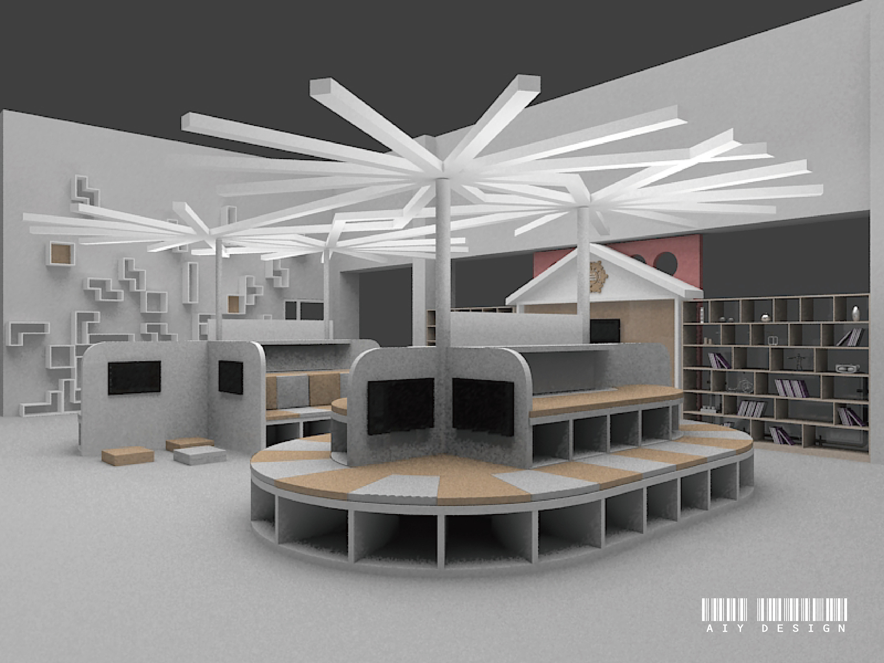 b类:校园文化|书吧|空间|展示设计 |dmhulinbao - 原创作品 - 站 