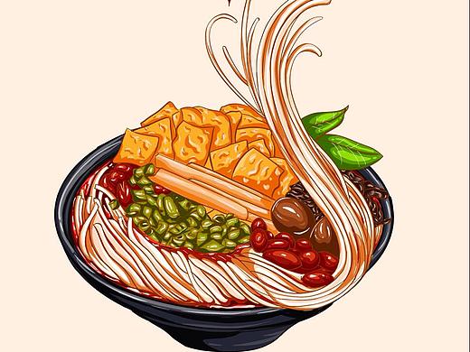 螺狮粉插画