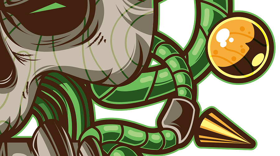 skull illustration-矢量插画