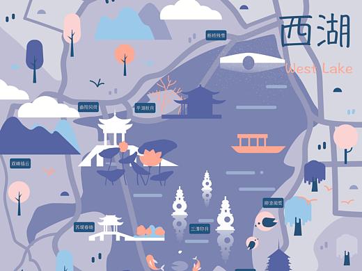 西湖十景地图