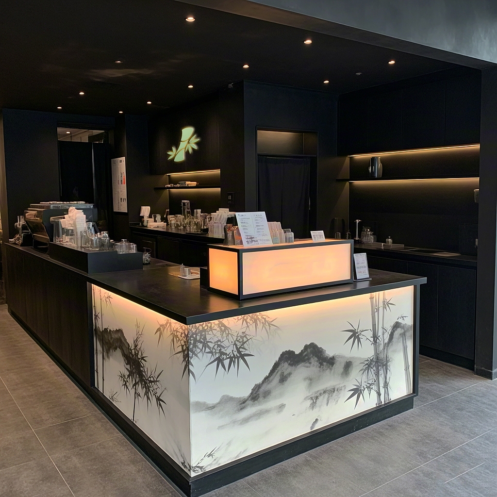 黑金氛围感新中式奶茶空间（图ZMzgxODEyOTQ4） - 商业空间设计 - 站酷设计师shownote原创素材 - 站酷ZCOOL