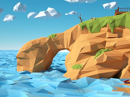 低多边形场景（个人主页-ZMzcwMzkxMDg=） - 场景 - 站酷设计师千千千千反田原创素材 - 站酷ZCOOL