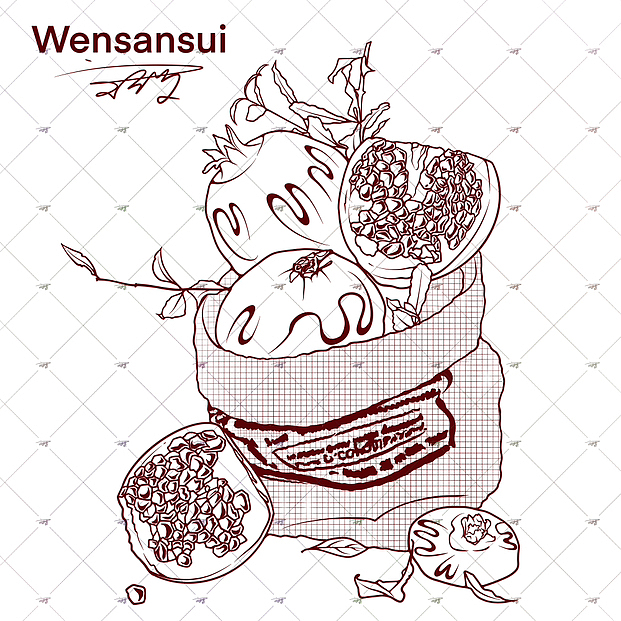 石榴（图ZMzU3NzEyNTk2） - 包装 - 站酷设计师文三岁的画原创素材 - 站酷ZCOOL