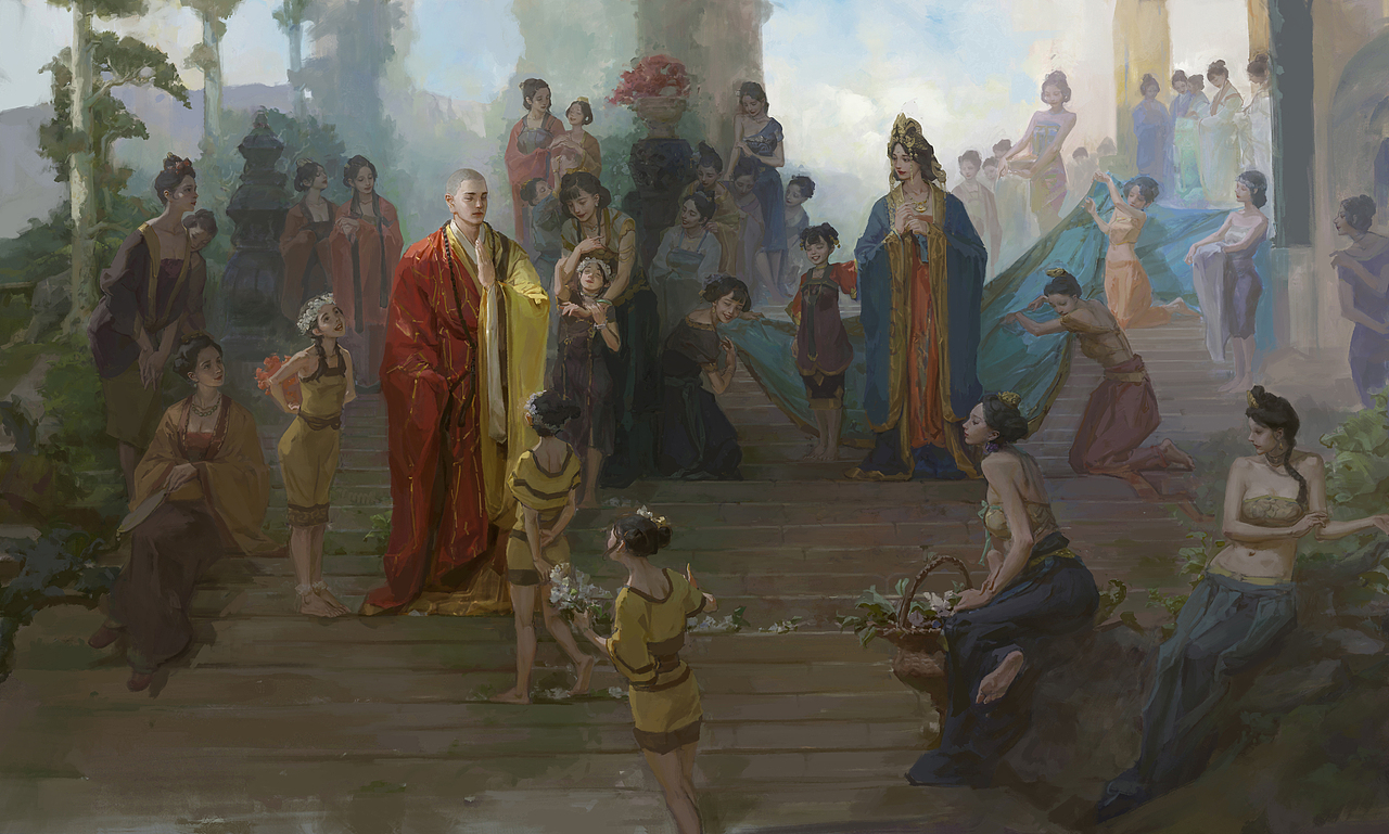 钟风华西游系列新图《女儿国》（图ZMjY1Nzc1MjY4） - 游戏原画 - 站酷设计师艺数绘CG原创素材 - 站酷ZCOOL