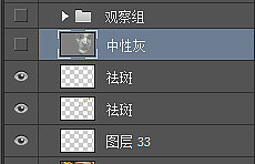 中性灰图层是一个灰色的,但是不会在面板上有效果哦~