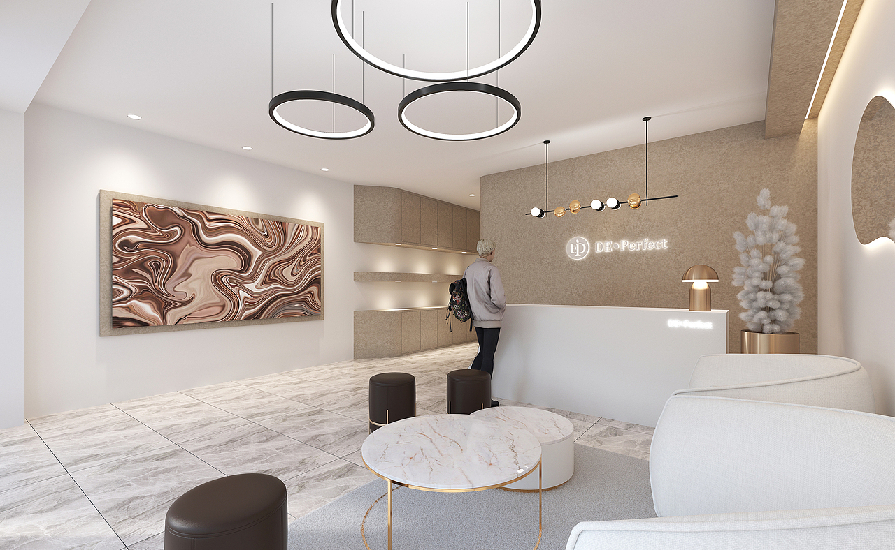 美容院VI及店装（图ZMjUzMzYzODU2） - 商业空间设计 - 站酷设计师johnny5原创素材 - 站酷ZCOOL