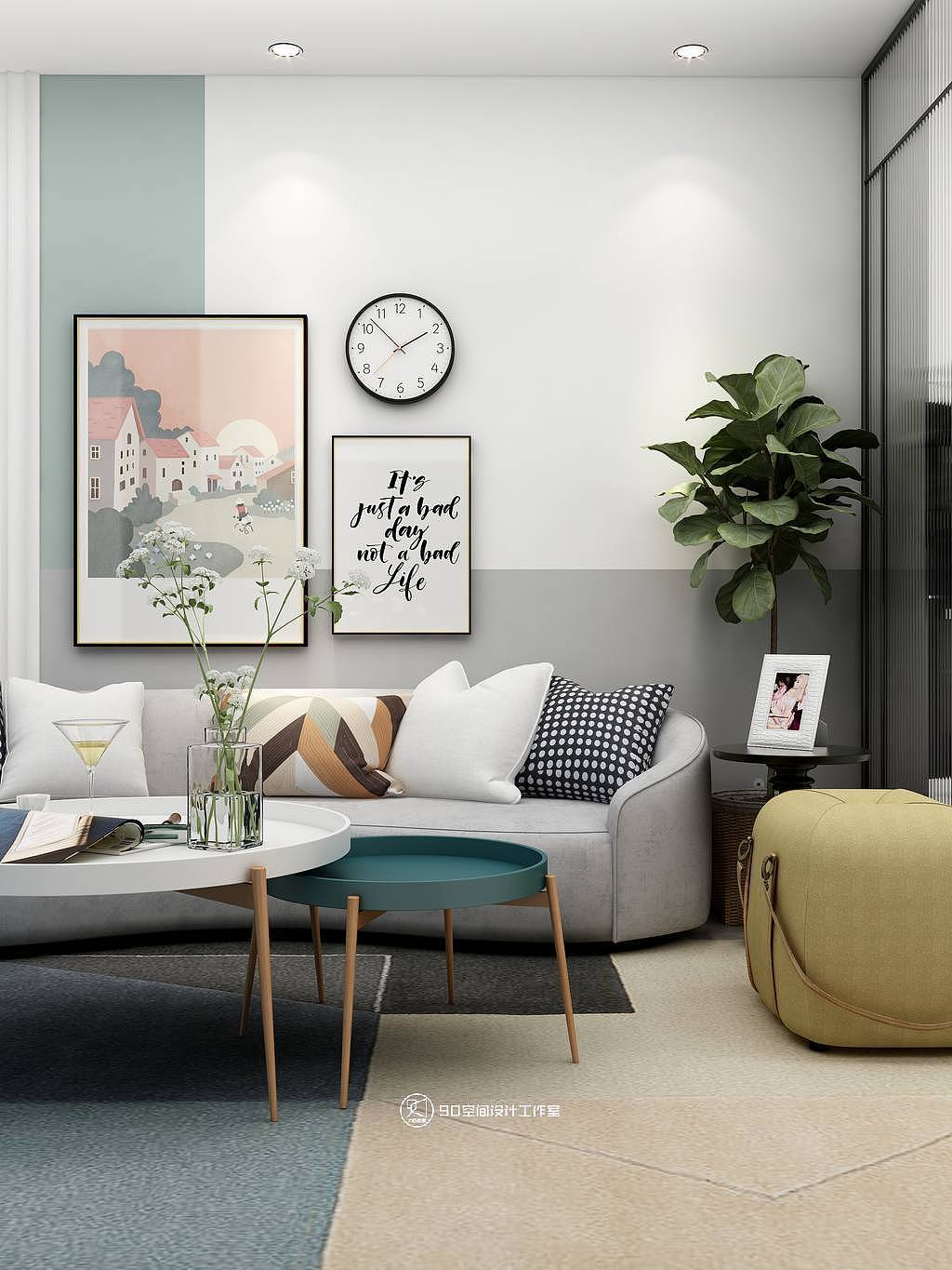 90空间设计《匆匆那年》清新-103平方3房2厅1卫