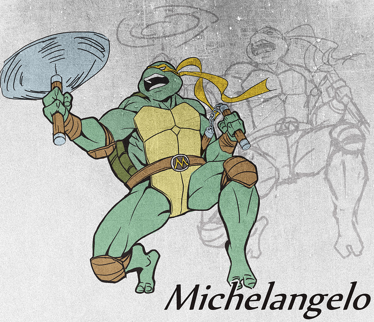 忍者神龟同人图（图ZMjEyNjY1NjQ=） - 新锐潮流插画 - 站酷设计师樱花闪乱原创素材 - 站酷ZCOOL