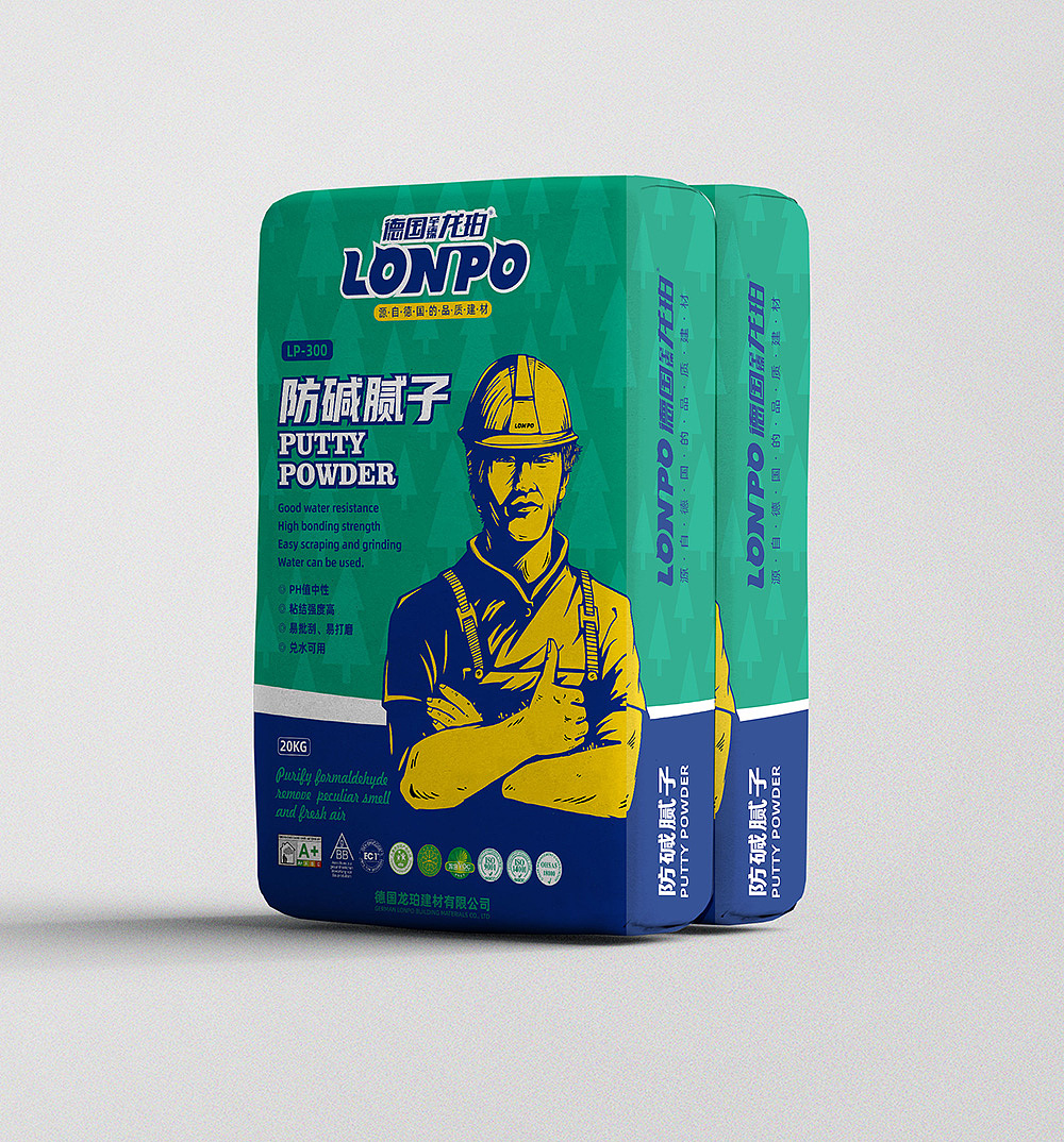德国防碱腻子包装设计