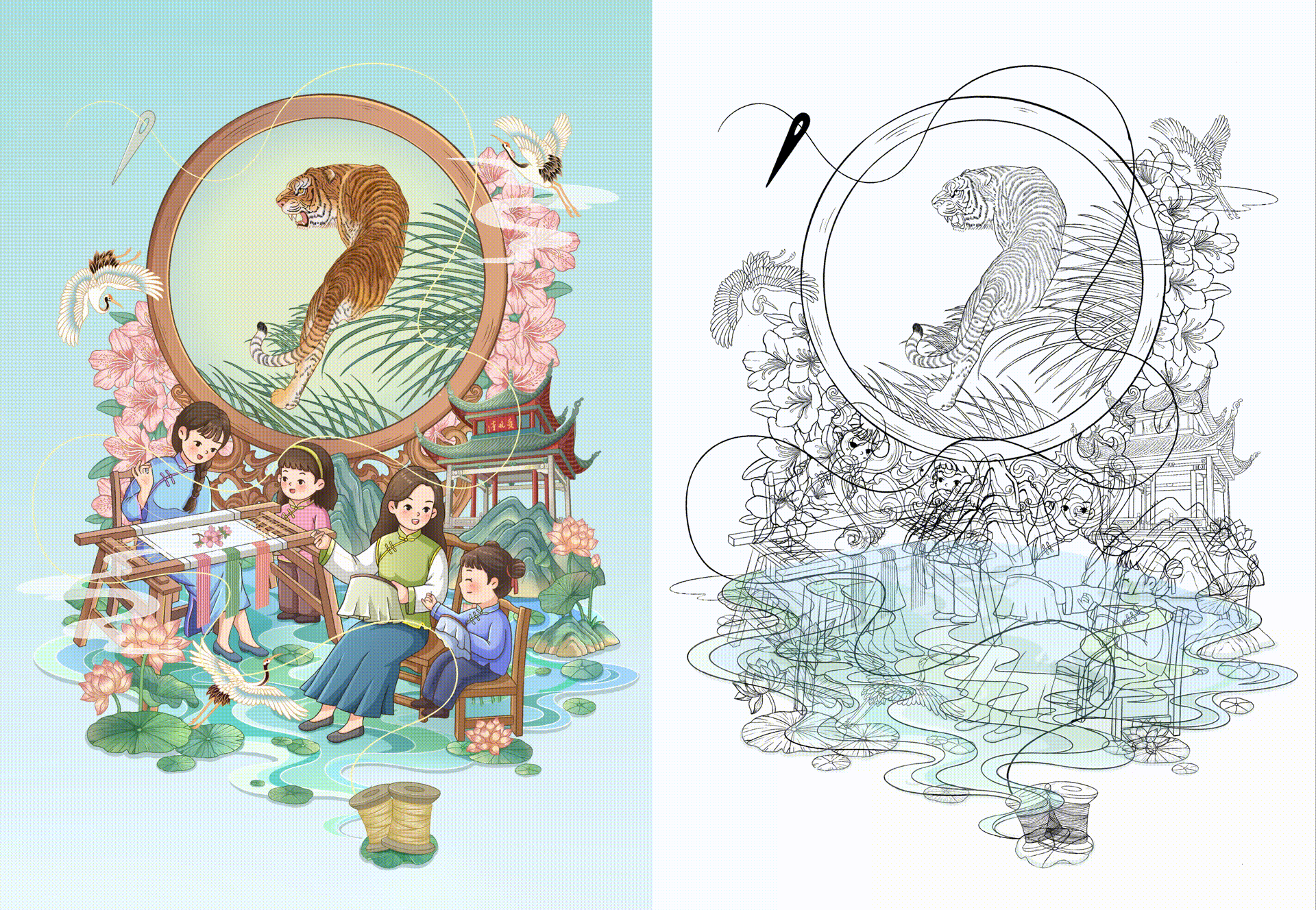 插画丨长株潭非物质文化遗产系列插画（图ZMzM4MjY1ODI4） - 商业插画 - 站酷设计师樱桃创意原创素材 - 站酷ZCOOL