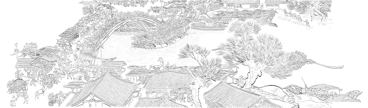清明上河图05（虹桥）（图ZMzI1ODY5Mjgw） - AI作品 - 站酷设计师远方的阿广原创素材 - 站酷ZCOOL