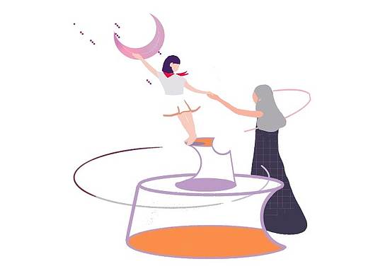 公众号封面插图商业商用 女孩师生校园毕业青春