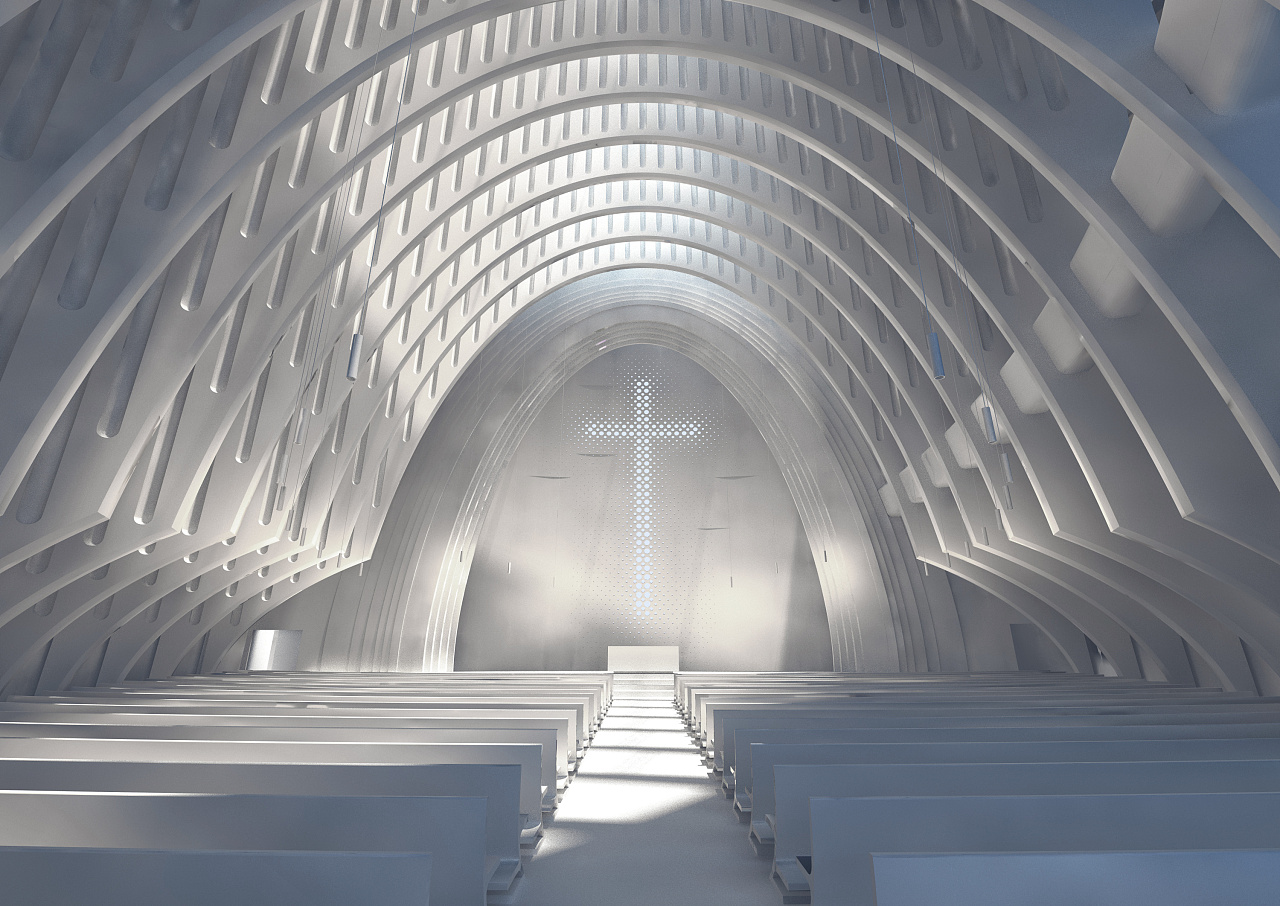 基督教堂项目-（建筑表现效果图）|三维|建筑/空间|ZYCG - 原创作品 - 站酷 (ZCOOL)