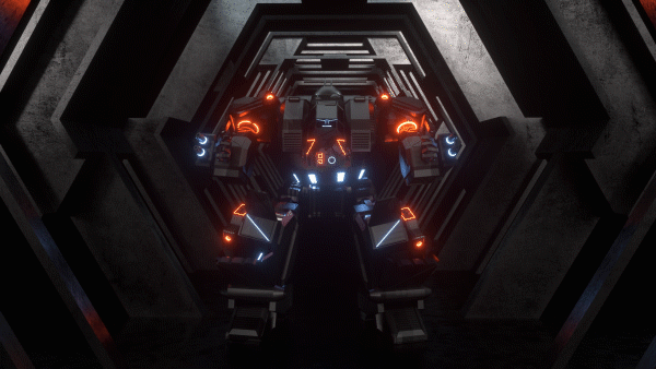 Future science fiction world