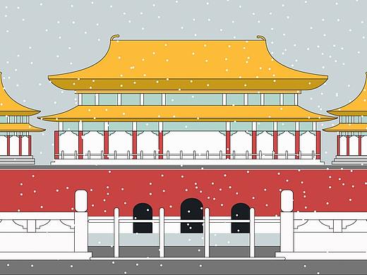 下雪的故宫