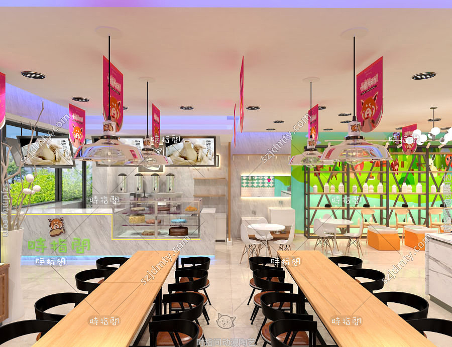 陶艺店装修案例,陶艺店装修效果图,陶艺店装修设计3D效果图