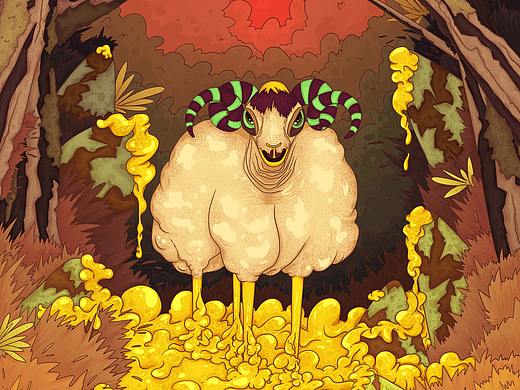 重生《羊》（个人主页-ZNTE2MTM2MzI=） - 创作习作 - 站酷设计师琴子栖原创素材 - 站酷ZCOOL