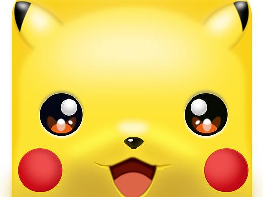 皮卡丘—拟物图标绘制练习