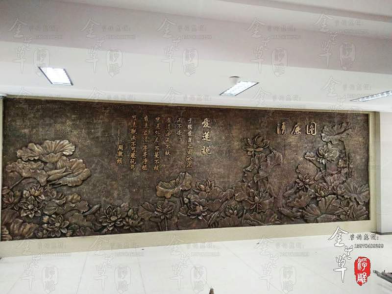 【案例】：莲花（荷花）文化墙/背景墙（图）（图ZMTI3MTUxMTU2） - 雕塑 - 站酷设计师浮雕设计定制公司原创素材 - 站酷ZCOOL
