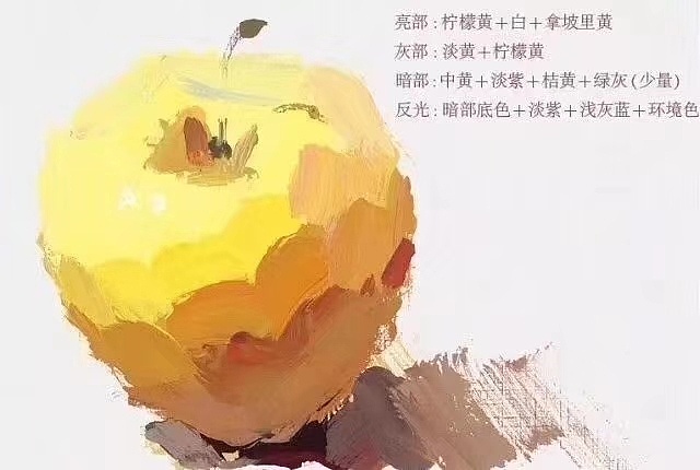 水粉教程色彩静物单体调色方法多练习总结经验