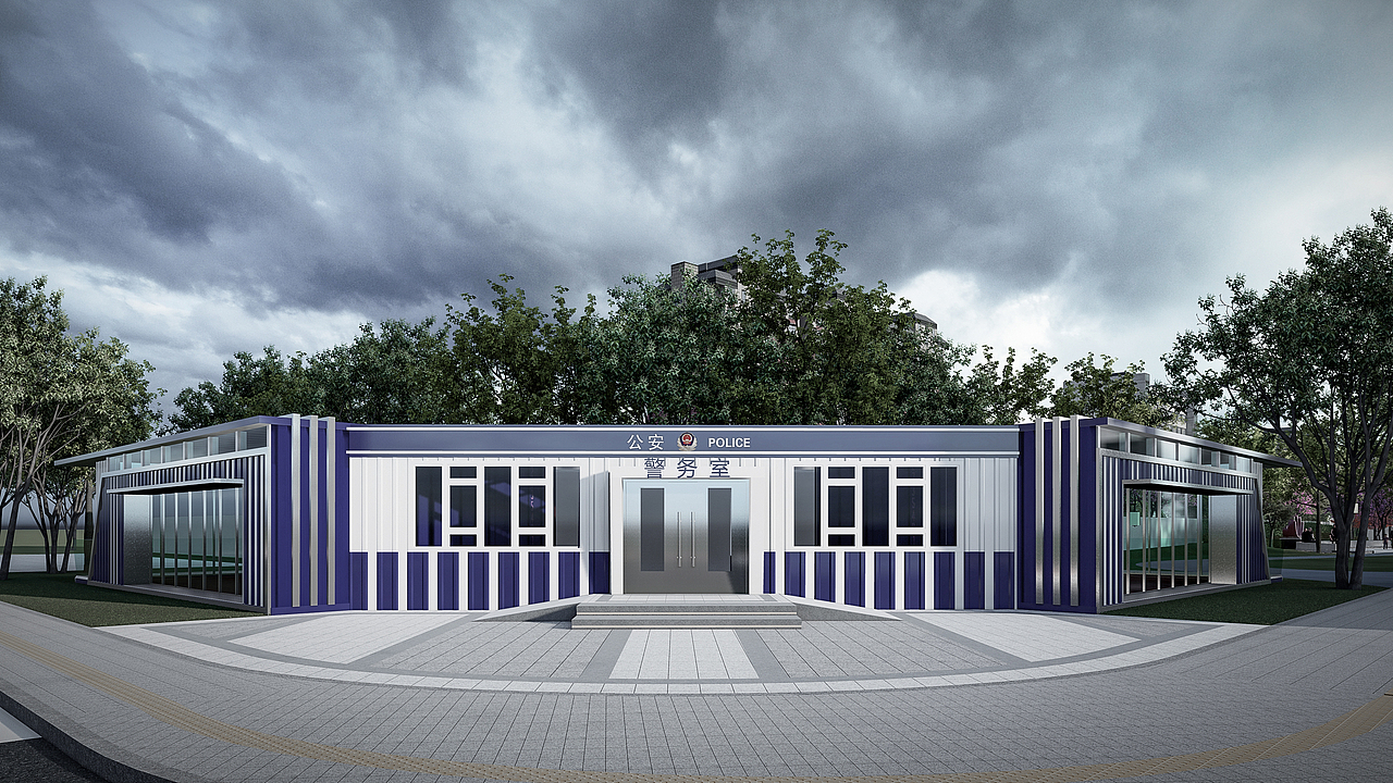 集装箱警务室_景观设计_江屿-站酷zcool