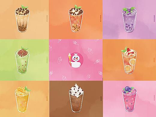【品牌插画】蜜雪冰城 饮品插画系列三