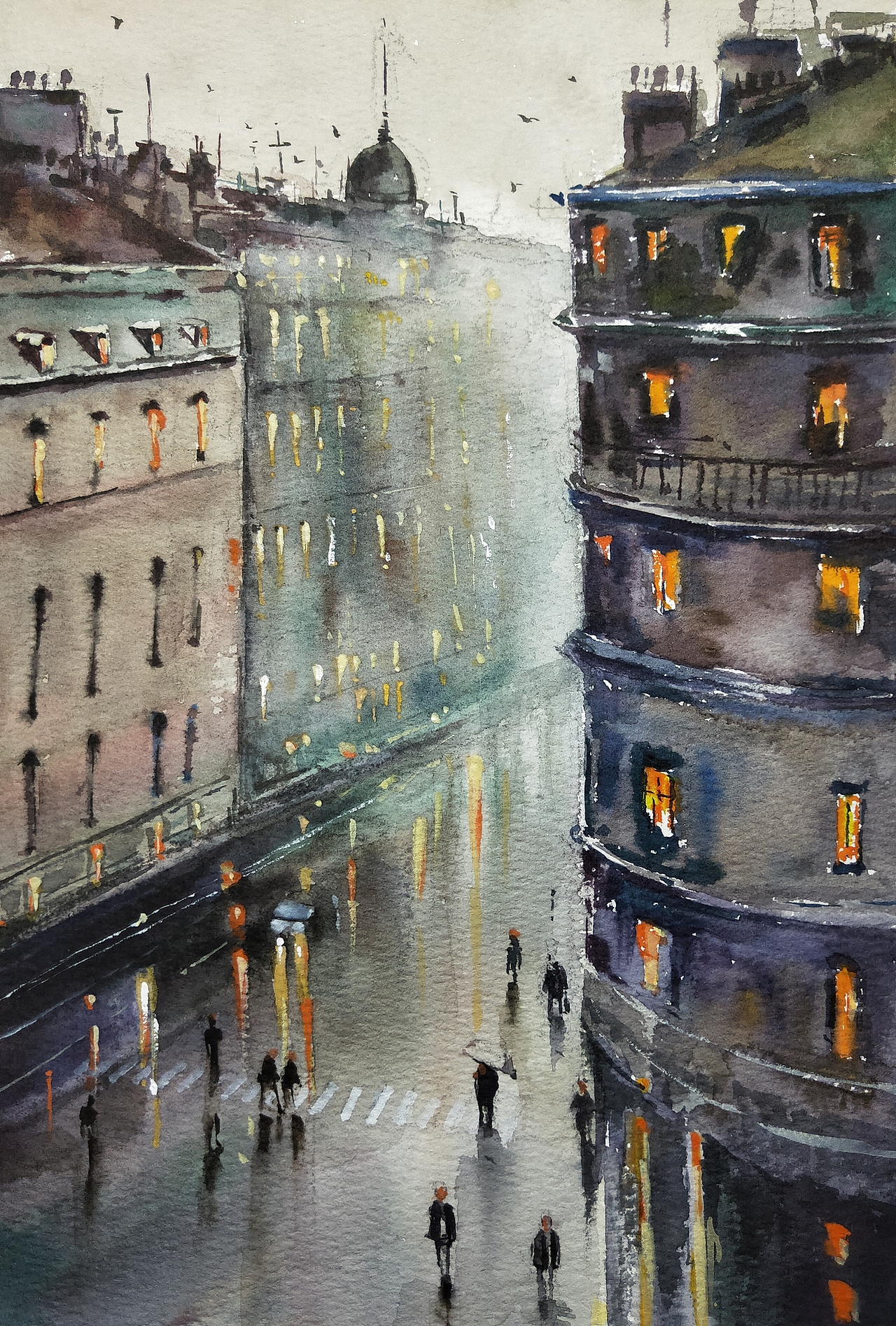 水彩街景|其他|其他|凌炎yan_原创作品-站酷(zcool)