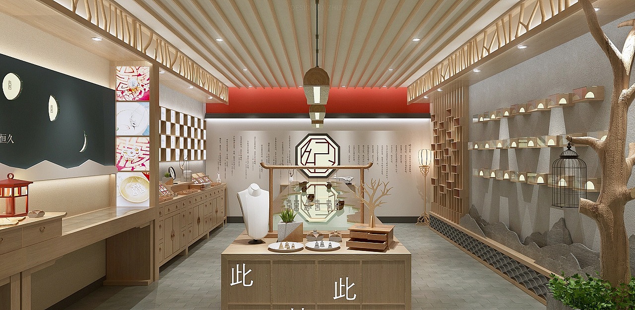 中国风饰品店门店形象设计/巢派设计（图ZMjM4NzMwNjQw） - 展陈设计 - 站酷设计师巢派展厅设计原创素材 - 站酷ZCOOL
