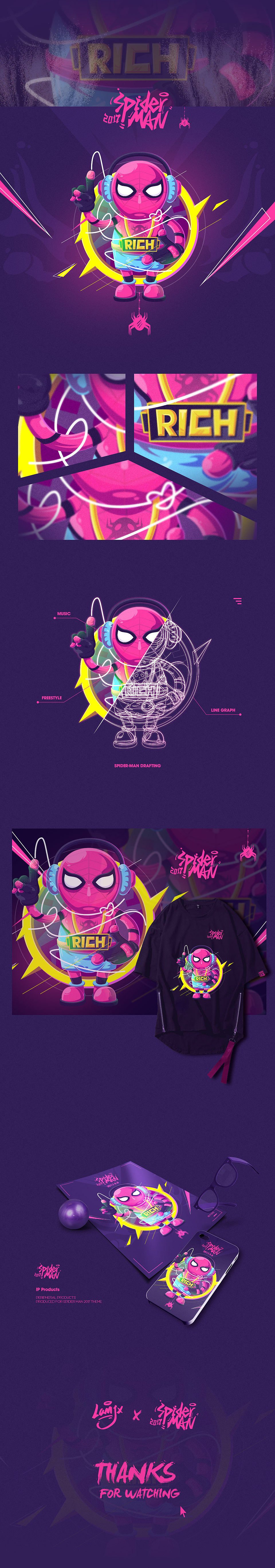 SpiderMan Freestyle -【蜘蛛侠：英雄归来】同人（图ZODk2MTU3NDQ=） - 商业插画 - 站酷设计师XIONGMU_熊木原创素材 - 站酷ZCOOL