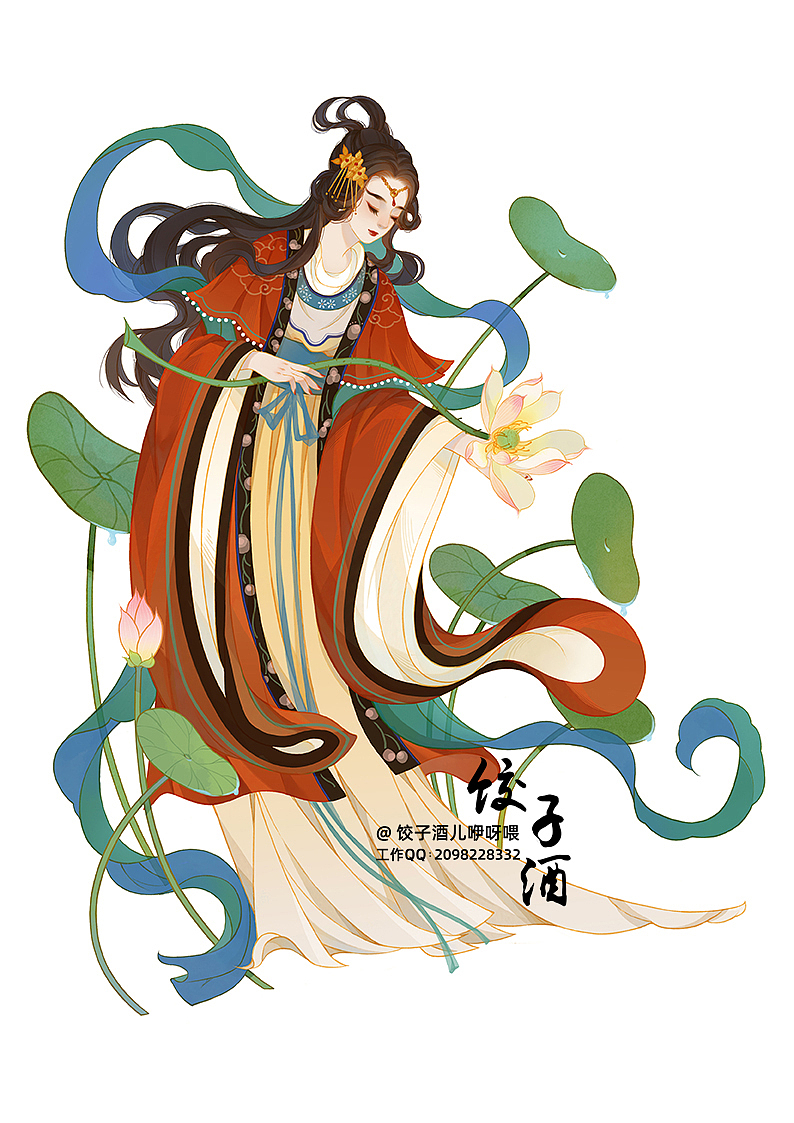 有美一人（图ZMjQ1NzMxMzEy） - 商业插画 - 站酷设计师饺子酒儿原创素材 - 站酷ZCOOL