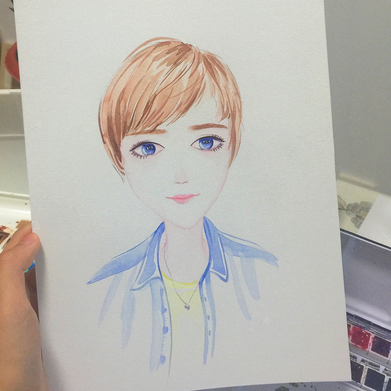 水彩头像定制（图ZNTIwODYzMTY=） - 绘画 - 站酷设计师MonicCAT原创素材 - 站酷ZCOOL