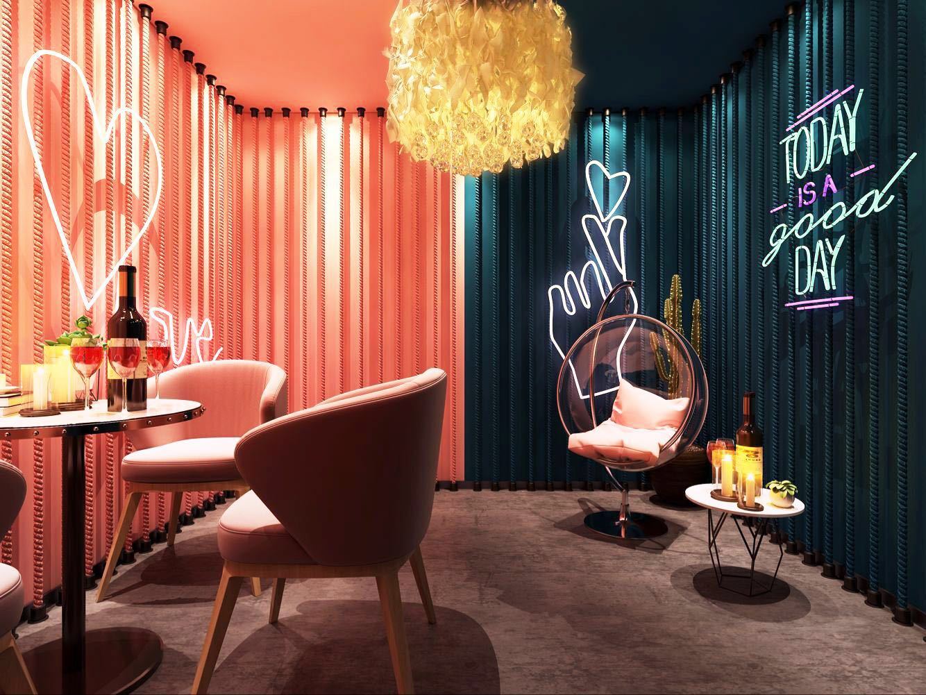 网红酒吧|空间|室内设计|晴空思雨 - 原创作品 -