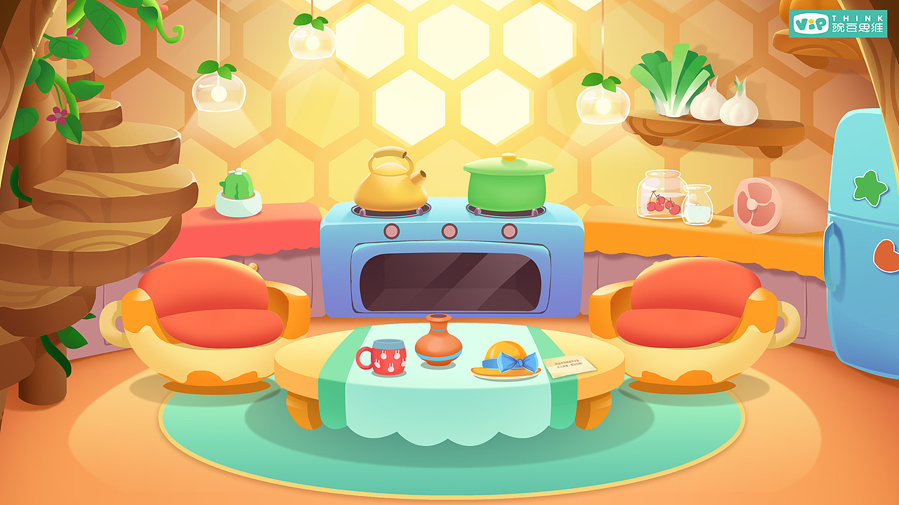 ui1举报24分享原创作品插画游戏原画豌豆思维q版场景2019-2020项目图