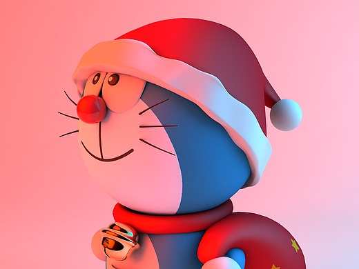 哆啦a梦 c4d建模渲染练习