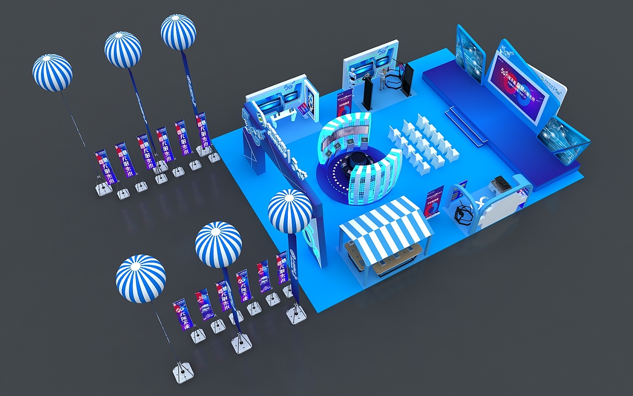 移动推介会活动舞美设计3d效果图