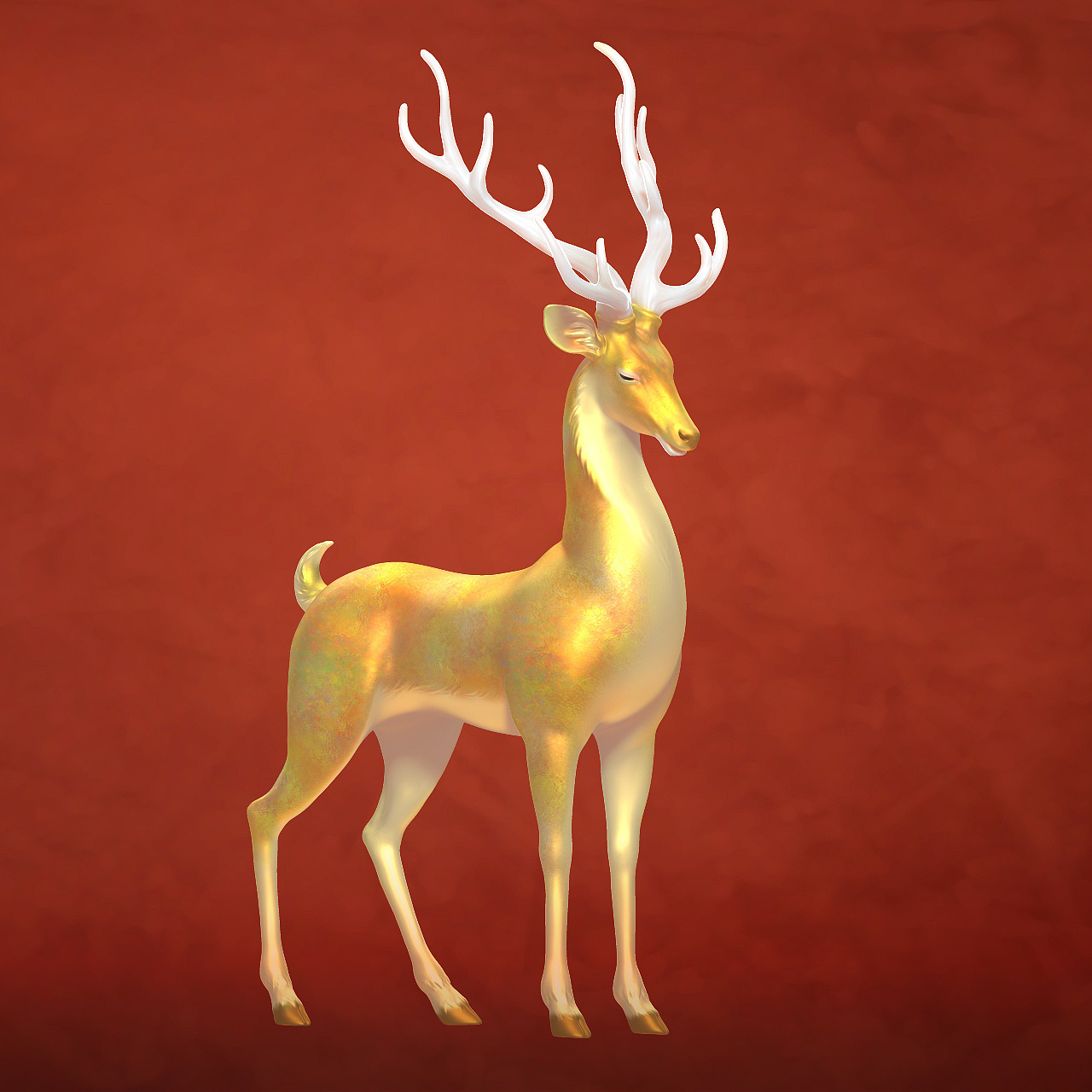 九色鹿(虚拟雕塑)|平面|品牌|藕得 - 原创作品 - 站酷 (zcool)