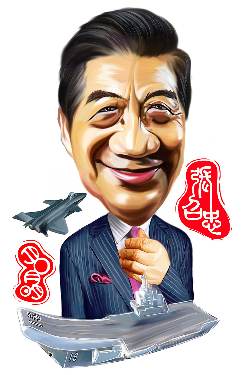 人物漫像——张召忠|动漫|单幅漫画|月圆月明 - 原创作品 - 站酷