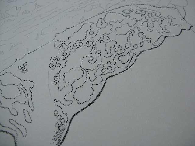 楚歌钢笔画-魅影（点画）55*40cm（图ZMTg5NTY1MDg=） - 绘画 - 站酷设计师楚歌76原创素材 - 站酷ZCOOL