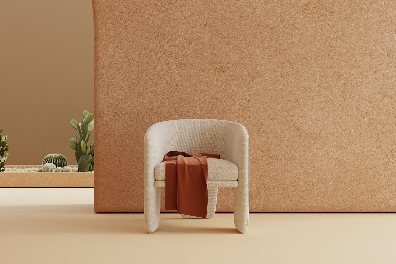 【家具3D渲染】莫兰迪色系