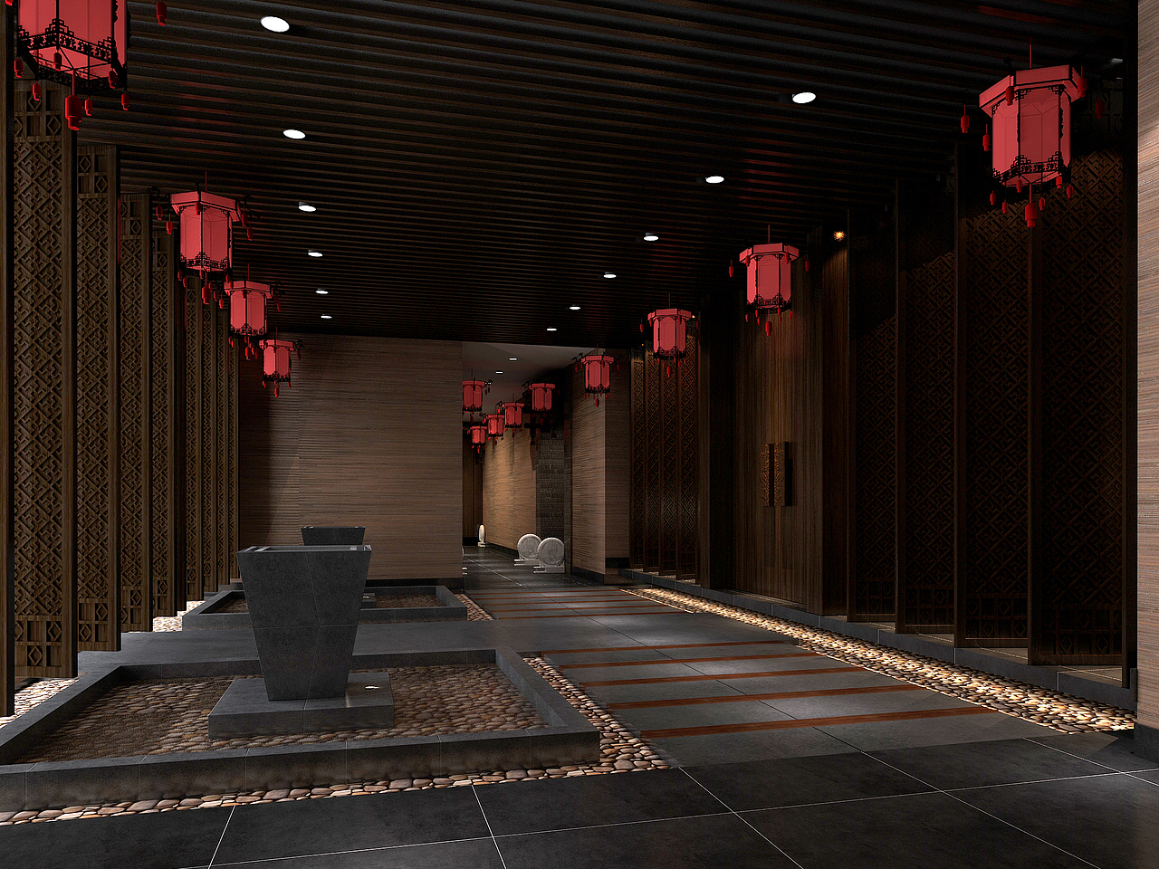 大型中式餐厅设计（图ZNDk5NDY2MjQ=） - 家装设计 - 站酷设计师张璞原创素材 - 站酷ZCOOL