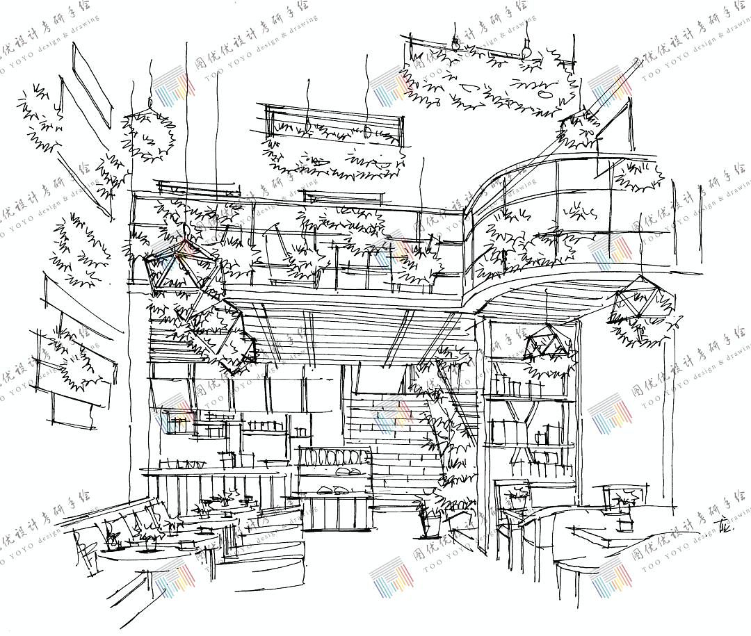 室内设计手绘线稿