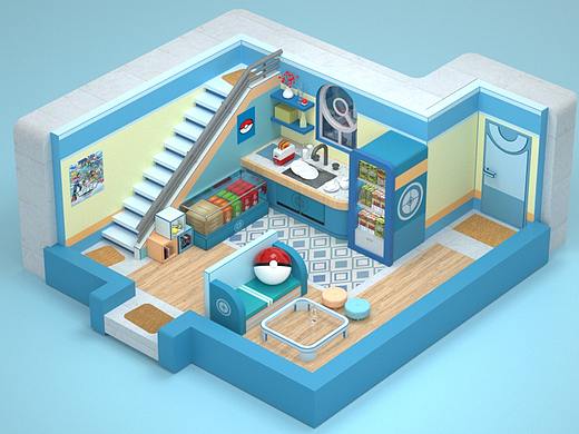 12-29宝可梦三维图（个人主页-ZNDE4OTA2NTY=） - 场景 - 站酷设计师森活鱼块SenhuoYu原创素材 - 站酷ZCOOL