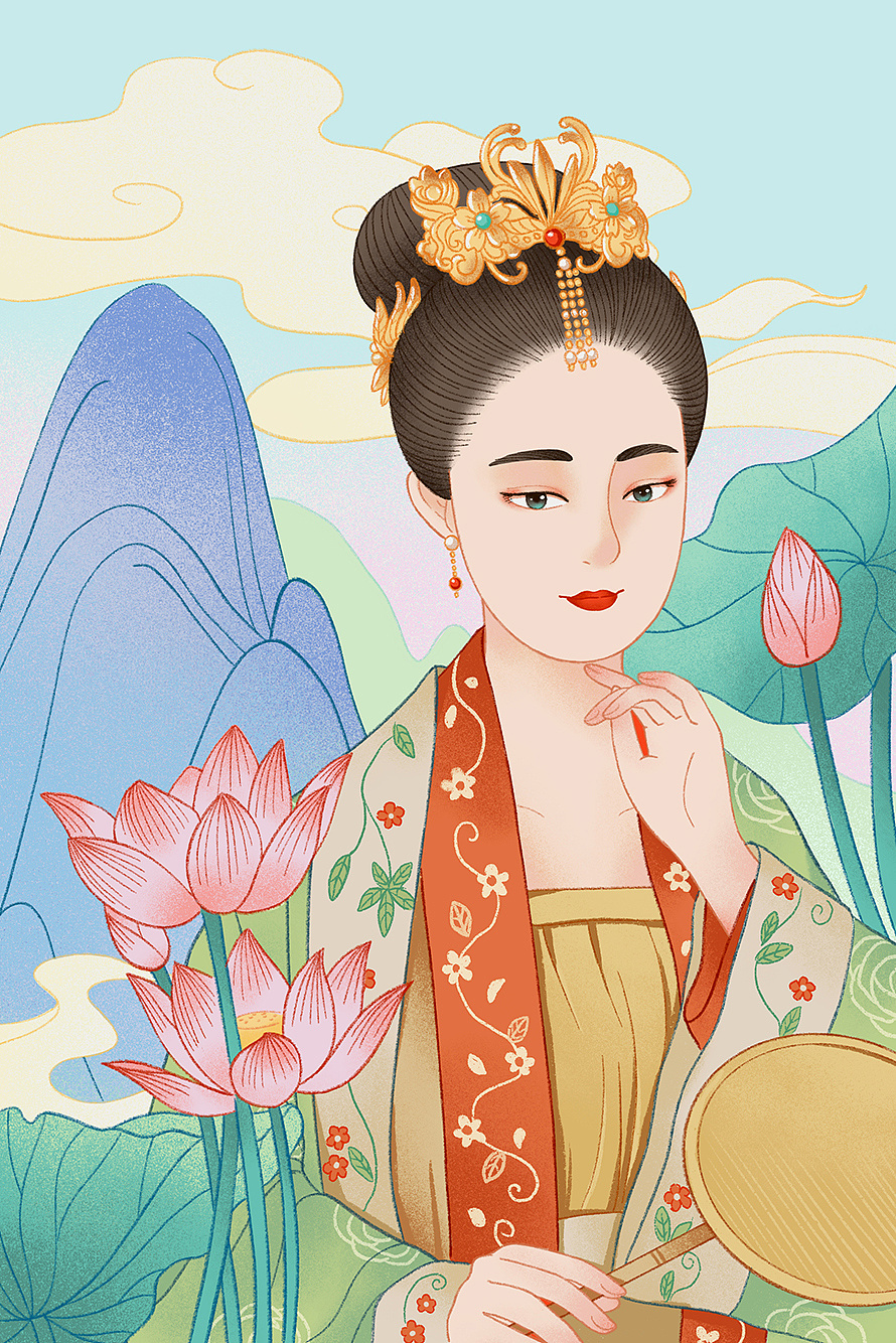 国潮古风商业插画