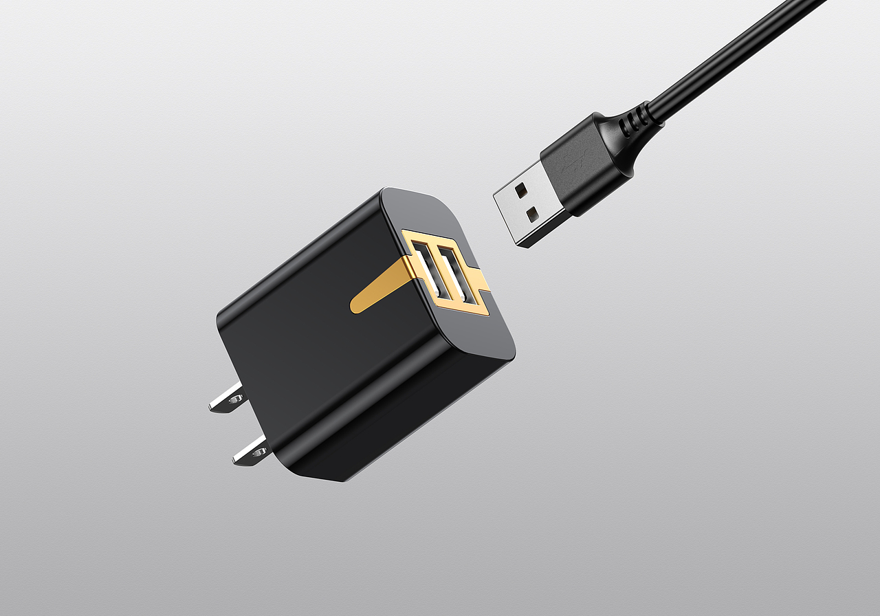 两款充电头渲染