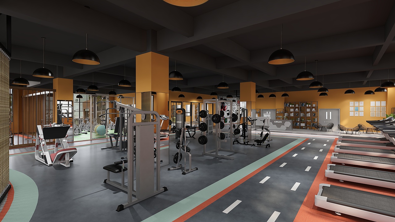珠宝大学健身房（图ZMjY2NzMzNDE2） - 商业空间设计 - 站酷设计师样斌兵原创素材 - 站酷ZCOOL