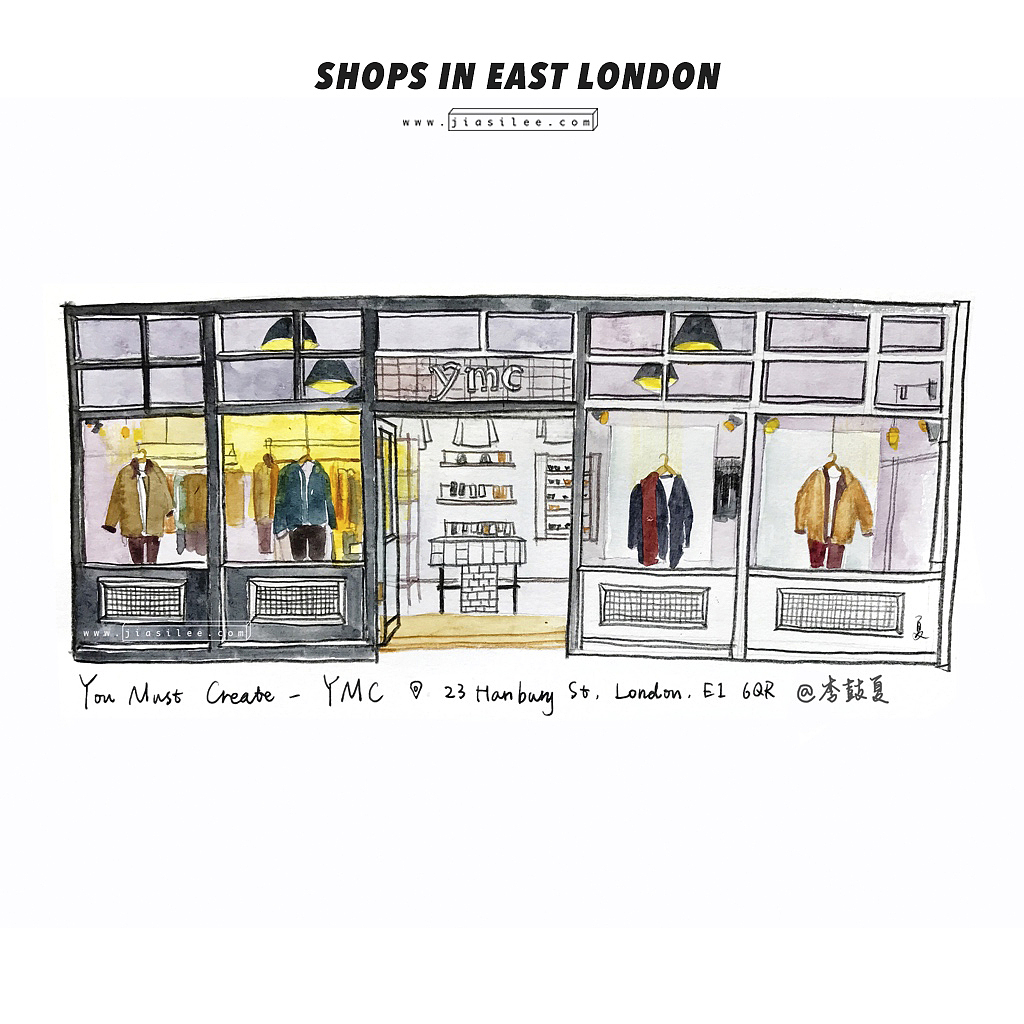 手绘手帐-东伦敦的设计店（图ZMTAwNjI5NDAw） - 艺术插画 - 站酷设计师李鼓夏JiasiLee原创素材 - 站酷ZCOOL